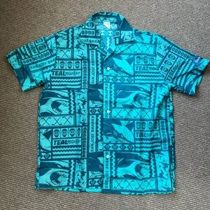 San Jose Sharks hockey Teal button up Graphic Men's Shirt